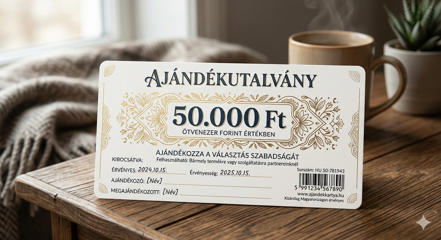 50.000 Ft értékű ajándékutalvány